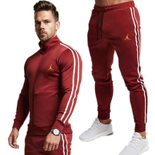 Load image into Gallery viewer, 2 Piece Men Hoodies+Pants Sport Suit Jordan Men Clothing Set Gym Sport wear Tracksuit Fitness Bodybuilding  Suit Jogger Men Set